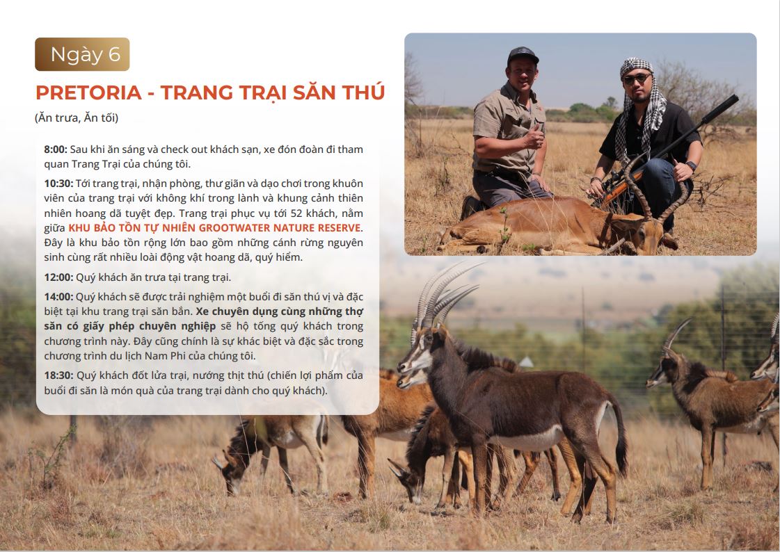 PRETORIA - TRANG TRẠI SĂN THÚ